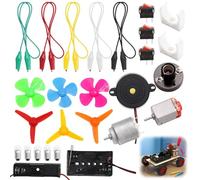 26Pcs Electric Circuit Kits for Children Science Learning Making Motor Kits for Kids Student DIY STEM Science Lab Experiment Project