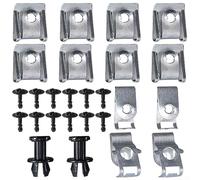 26PCS Engine Undertray Fixing Clips Screw Kit for A4 B8 2008-2017, A5 2008-2012, Q5 2008-2018, Plastic Push Pins Metal Screw Assortment Fender Liner Clips