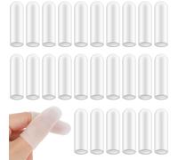 26pcs Finger Protectors Waterproof Gel Finger Cots Cover Silicone Fingers Tip Protector Sleeve Thumb Protector for Trigger Cracking Arthritis Pain Relief Sewing Sorting Skin Color