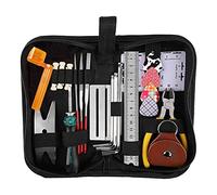 26Pcs Guitar Repairing Tool Kit, Maintenance Measurement String Organizer Wrench Picks Files - Durable Stainless Steel, Portable Carry Bag, Ideal for Guitar Setup and Repair