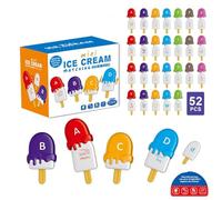 26PCS Ice Cream Letter Learning Toy Number Matching Sorting Game Educational Toy For Toddler Boys Girls Preschool Preschool Letter Counting Set