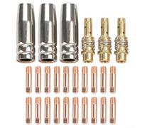 26PCS MIG Welding Tip Nozzle Kit, for 15AK MB-15, 0.8mm Contact Tips, Gas Diffusers & Conical Nozzles