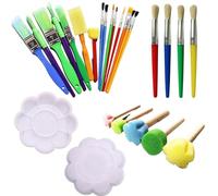 26Pcs Paint Brushes set, Colorful Paint Brush Set in Various Sizes, DIY Paint Sets for everyone