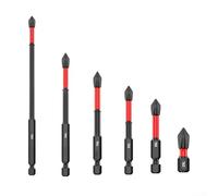 26pcs PH2 Magnetic Batch Head Screwdriver Drill Bits with Rust Resistant Phosphating Black Coating Suitable for Various Materials and Applications (6PCS)