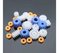 26Pcs Plastic Spindle Gears Set for RC Car Motor, Hollow Cup