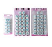 26Pcs Plastic Uppercase,Lowcase Letters&10Pcs Numbers Shape Cake Fondant Molds Set (3Sets/Lot)