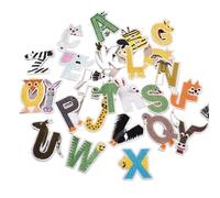 26Pcs/Set A-Z Pink Gold English Alphabet Letter Patch Mixed Embroidered Iron On Kids Cartoon Patches for Clothes Stickers Badge for Pants(Green)