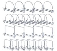 26PCS Shaft Locking Pin, 2 Style Heavy Duty Wire Lock Pin, 4 Size Safety Coupler Pin, Zinc-Plated Trailer Coupler Pins, Square & Arch Shapes for PTO, Farm, Lawn, Hitches and Garden