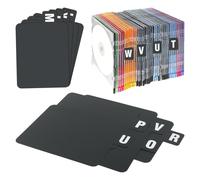 26Pcs Vinyl Record Dividers A-Z, Vinyl Record Separators with Alphabetical Tabs, Reusable LP Dividers for DVD Organizing Protection(Black,Size:4.7 * 6.7inch)