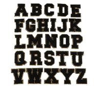 26Pieces Letter Embroidered Sew on Patches Embroidery Applique Sew on Clothing for Clothes Jackets Iron on Letter