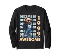 26th Birthday Bear Legends December 1999 26 Years Old Mens Long Sleeve T-Shirt
