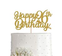 26th Birthday Cake Topper, Gold Glitter Cheers To 26 Years Party Decoration, Supply