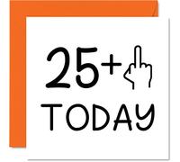 26th Birthday Card Funny for Women - Novelty Middle Finger - Rude Birthday Cards for Men, 145mm Greeting Cards, Joke Banter Cards Daughter Step Son Sister Brother Auntie Uncle