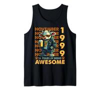 26th Birthday Cow Legends November 1999 26 Years Old Mens Tank Top