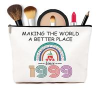 26th Birthday Gifts for Women, 26th Birthday Decorations Makeup Bags for Her, 26th 1999 Year Old Cosmetic Bags for Mum, Wife, Sister, Bestie, Best Friend, Travel Toiletry Bag