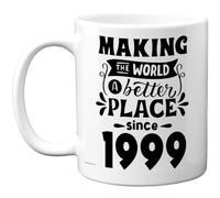 26th Birthday Mug Gift for Men Women - Making the World a Better Place Since 1999 - Happy 26 Birthday Gifts for Grandad Grandma Nan Retro Back In 1999 Age Twenty-Six Bday, 11oz Ceramic Coffee Mugs