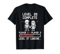 26th Wedding Anniversary Gamer Vintage Level 26 Complete T-Shirt