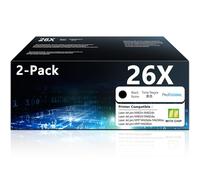 26X Black Toner Cartridge Replacement for HP 26X CF226X 26A CF226A | 2-Pack, with Chip, Compatible with Laser Jet Pro M402n M426fdw M402dn M402dw Pro MFP M426dw M426fdn