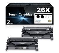 26X CF226X Black High-Yield Toner Cartridge with Chip Replacement for HP 26X CF226X Laser Pro M402d M402dw M402dne; Laser Pro MFP M426dw M426fdw M427dw Printer (Black, 2-Pack)
