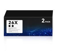 26X CF226X Black Toner 2-Pack Pro M402n M426fdw Replacement for HP 26A 26X CF226X CF226A Black Toner Cartridges with Chip for LaserJet Pro M402n M426fdw M402dn M402dw M402m MFP M427dw M426dw M426fdn