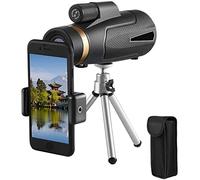 26X25 HD High Power Small Portable Monocular Small Portable Monocular + Smartphone Holder & Tripod Waterproof for Bird Watching Sightseeing Concert Game