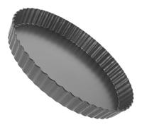 26x26x3cm round Non-Stick Tart Pan with Removable Bottom, Carbon Steel | Fluted Edge, Deep Design, Smooth Coating, for Quiche, Pie Crusts, Mousse Cakes and Desserts