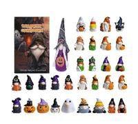 - 26x30cm Halloween Countdown Calendar, Sturdy Service | Cute Mini Gnome Figures Toys with Cozy Plush Beards, 24 Days of Halloween Countdown for Home Desktop Shelf
