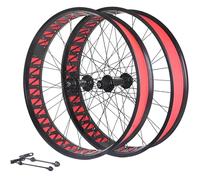 26x4.0/4.9'' Fat Bike Rims 36 Hole Snow Bike Wheelset Disc Brake Quick Release 135/190mm Aluminum Alloy Beach Bike Wheelset for 7-11S Cassette Freewheel