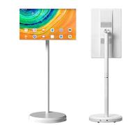27"/21.5" Portable Touchscreen Monitor and TV, Android 15 Smart Display on Rolling Stand, 1080P Wireless Movable Screen, 4GB RAM 64GB ROM, 13MP Camera, 8H Battery, HDMI USB Type C for Office(21.5B)