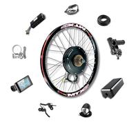 27.5” 1500W E-Bike Conversion Kit Rear Wheel with MTX39 Rim | Plug & Play, SW900 Display, Smart 40A Controller, Pedal Assist, Headlight, 250W Mode Display. Univesal Voltage 36V, 48V, 52V