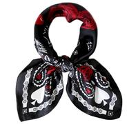 27.5'' Silk Feeling Scarf Medium Square Satin Head Neck Scarf for Women Hair Sleeping at Night