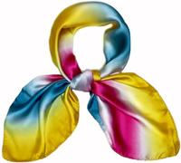 27.5'' Silk Feeling Scarf Medium Square Satin Head Neck Scarf for Women Hair Sleeping at Night