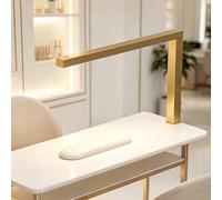 27.56" Nail Desk Lamp, Manicure Handicraft Lighting, 36W Dimmable Esthetician Light, 3000-6000K, L-shaped Manicure Table Clamp Light for Manicurist Nail Tech(Gold,1PCS)