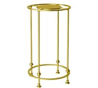 27.5in Round Clothes Rack with Top Shelf, Metal Clothing Display Stand, Freestanding Clothing Garment Rack, Nakajima Display Shelves for Retail Clothing Store,Gold,70cm