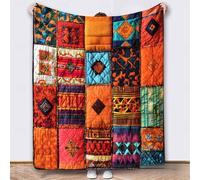 27.6"39.4" Colorful Flannel Throw Blanket - Soft, Warm, Lightweight, All-Season, for Couch, Bed, Office, Camping, Travel & Home Decor