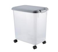 27.6Lb PP Plastic Rice Storage Container, Sealed Rice Storage Bin with Wheel, Versatile Grain Storage Container for Storing Grain, Rice, Cereal, Seasoning