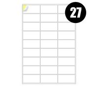 27 Address Labels Per A4 Sheet, 50 Sheets Label, Self Adhesive Mailing Printer Shipping Label for Inkjet and Laser Printers, Printable Sticky Sheet Sticker [JAM Free]