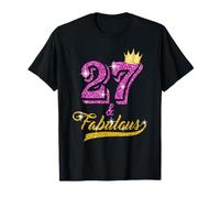 27 and Fabulous T-Shirt 27 yrs old B-day 27th Birthday Gift T-Shirt