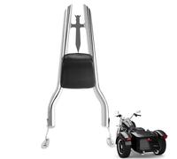 27" Chrome Freewheeler Sissy Bar Pad For Harley Davidson FLRT Freewheeler/Road Glide 3 FLTRT 2015 2016 2017 2018 2019 2020 2021 2022 2023 2024