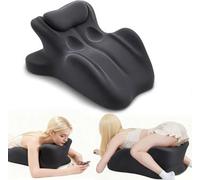 27 Degree Couples Intimacy Pillow, Ergonomic Sweet Spot Cuddling Pillow for Adults, Firm Non-Shift Foam Butt Cushion - Holds Perfect 27° Angle (Black)