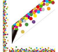27 Feet Magnetic Border, 19 Sheet Confetti Bulletin Board Border Colorful Whiteboard Blackboard and Metal Surface Decoration for School, Office & Home Use, Easy to Install and Reusable (17” x 1.5”)