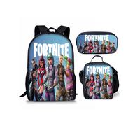 (27) Fortnite Game School Bag Backpack Lunch Bag Pencil Case 3PCS