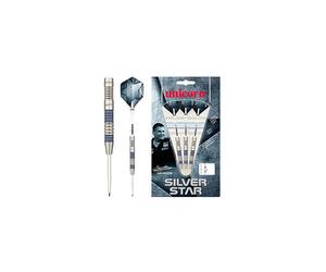 (27 Grams) Unicorn Darts Silver Star 3 Gary Anderson 80% Tungsten Precision Steel Tip Set