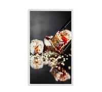 27 In Wall-Mounted Digital Photo Frame, High-Definition Display, Multi-Function Playback, With Remote Control (White)