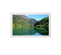 27-inch/32-inch IPS wall-mounted digital photo frame advertising machine, 1080P full HD electronic photo album, dual-use for commercial and home use(Color:White,Size:32 inch)