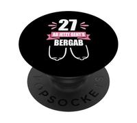 27 It’s All Downhill From Here Funny Birthday Shirt PopSockets Adhesive PopGrip