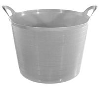 27 Litre Grey Flexi Tub Versatile Multi Purpose Flexible Rubber Storage Container Bucket