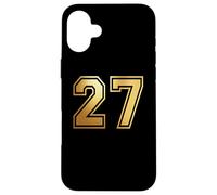 27 Number Twenty-Seven Team Sports Graphic Varsity Matching Case for iPhone 16 Plus