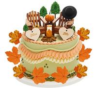 27 Pcs Adirondack Miniature Chair Cake Topper Autumn Wedding Cake Topper Mr and Mrs Topper Fall Theme Decorations for Engagement Camping Wedding Anniversary Birthday Couple Party Supplies