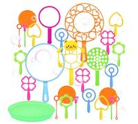 27 PCS Bubble Wands Set, Large Bubble Making Wand Kit, Multiple Sizes Giant Bubble Wands Kit Kids Bubble Toy for Summer Outdoor Activity Birthday Party (color1)